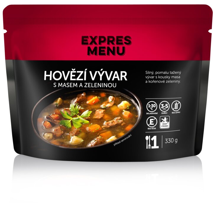 Hovädzí vývar so zeleninou 1 porcia (330 g)