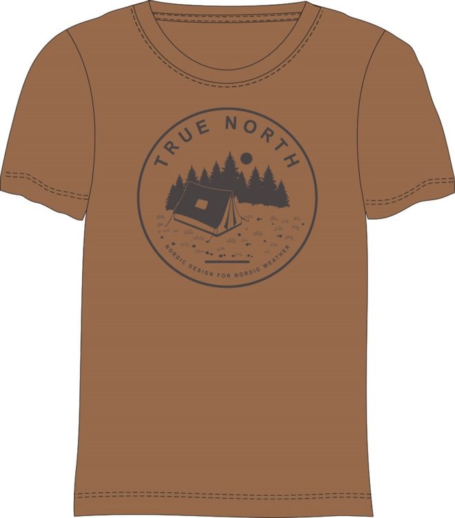Tričko s krátkym rukávom True North - brown