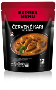 Červené karí s kuracím mäsom 2 porcie (600 g)