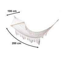 Záhradná hojdacia sieť 200 cm sivá