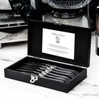 Steakové nože Luxury Line - sada 6 kusov - čierne drevo Pakka