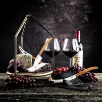 Sada nožov na syr Luxury Line - Sada 3 kusov - Olivové drevo - V2