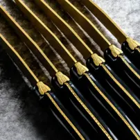 Steakové nože Prestige Line - sada 6 kusov - zlatá farba Stonewash