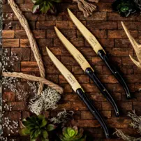 Steakové nože Prestige Line - sada 6 kusov - zlatá farba Stonewash
