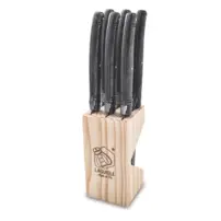 Steakové nože Premium Line - sada 6 kusov - čierne Stonewash