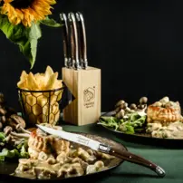Steakové nože Premium Line - sada 6 kusov - tmavé drevo