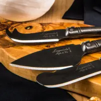 Sada nožov na syr Premium Line - 3 kusy - čierna Stonewash