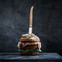 Steakové nože Innovation Line s hladkou čepeľou - sada 6 kusov - dubové drevo