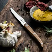 Steakové nože Innovation Line s hladkou čepeľou - sada 6 kusov - dubové drevo