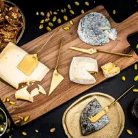 Nože na syr a maslo Style de Vie - sada 6 kusov - zlaté