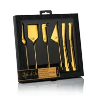 Nože na syr a maslo Style de Vie - sada 6 kusov - zlaté