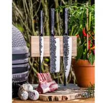 Magnetický stojan na nože Style de Vie - dubové drevo na podstavci z prírodného kameňa