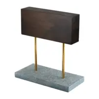 Magnetický stojan na nože Style de Vie - orechové drevo na podstavci z prírodného kameňa