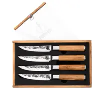 Steakové nože kované - sada 4 kusov - 12 cm Forged Olive