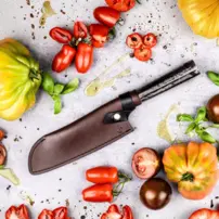 Kožený obal Forged pre nôž Santoku  - 18 cm