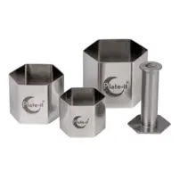 Ozdobné krúžky Plate-it - šesťuholníkové - sada 4 kusov