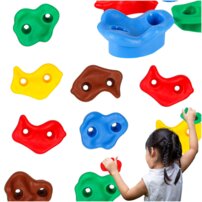 Lezecké kamene, chyty pre deti, farebné, 10 ks + skrutky