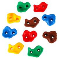 Lezecké kamene, chyty pre deti, farebné, 10 ks + skrutky
