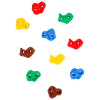 Lezecké kamene, chyty pre deti, farebné, 10 ks + skrutky