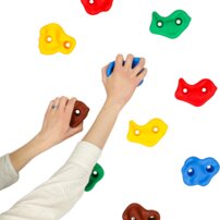 Lezecké kamene, chyty pre deti, farebné, 10 ks + skrutky