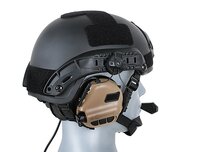 Elektronická slúchadlá Earmor M32 s mikrofónom a montážou na helmu ARC - coyote