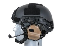 Elektronická slúchadlá Earmor M32 s mikrofónom a montážou na helmu ARC - coyote