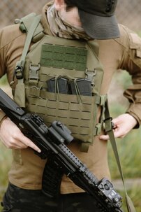 Taktický nastaviteľný dvojbodový popruh, oliva