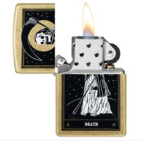 Zippo Benzínový zapaľovač Death Card Design