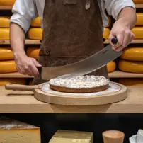 Holandský nôž na syr s profesionálnou čiernou rukoväťou, veľkosť XL, 430 mm