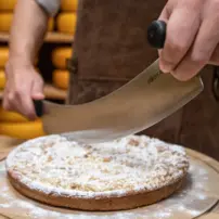 Holandský nôž na syr s profesionálnou čiernou rukoväťou, veľkosť M, 300 mm