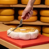 Profesionálny nôž na mäkký syr, 140 mm, červený