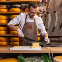 Doska na krájanie syra HACCP biela (450x330x20 mm)