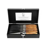 Steakové nože Luxury Line - Sada 6 kusov - Olivové drevo