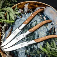 Steakové nože Luxury Line - Sada 6 kusov - Olivové drevo