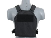 Taktická vesta SPC s imitáciou plátov, čierna